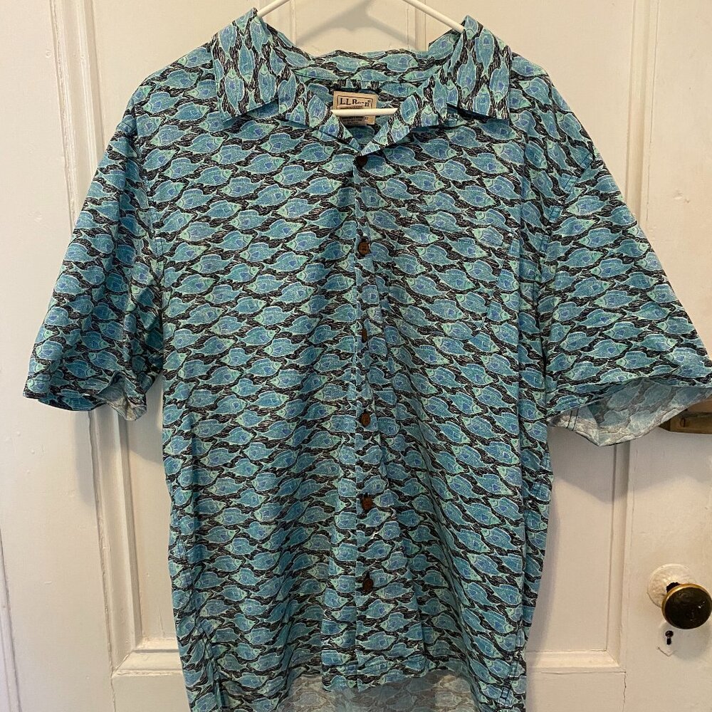 Tropics Shirt Short Sleeve Traditional Fit Print Men's Regular